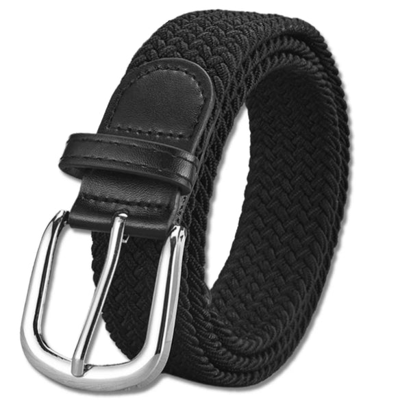 Elastingas juodas diržas be skylių