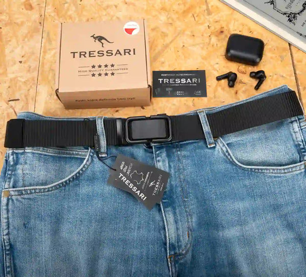 Taktinis diržas Tressari, juodas, automatinė sagtis