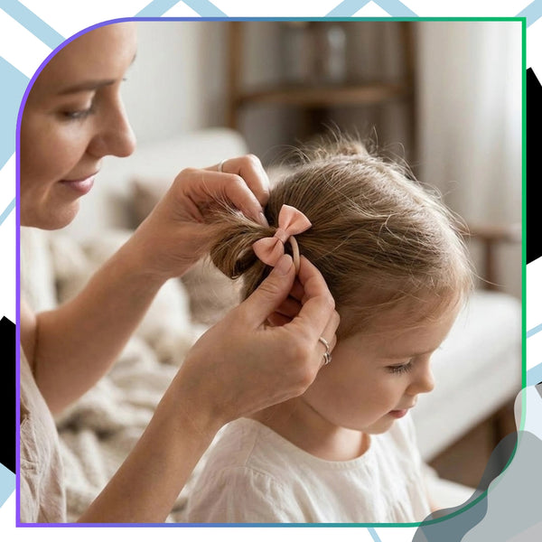 Plaukų gumytės su kaspinėliais, 10 vnt.