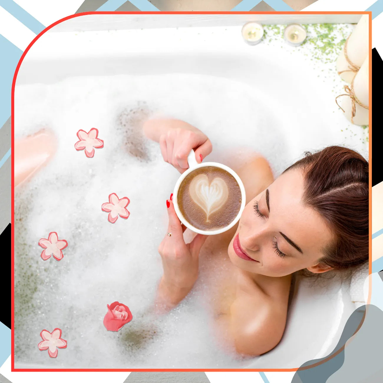 Dekoratyvinės muilo rožės, raudonos, 9 vnt. rinkinys