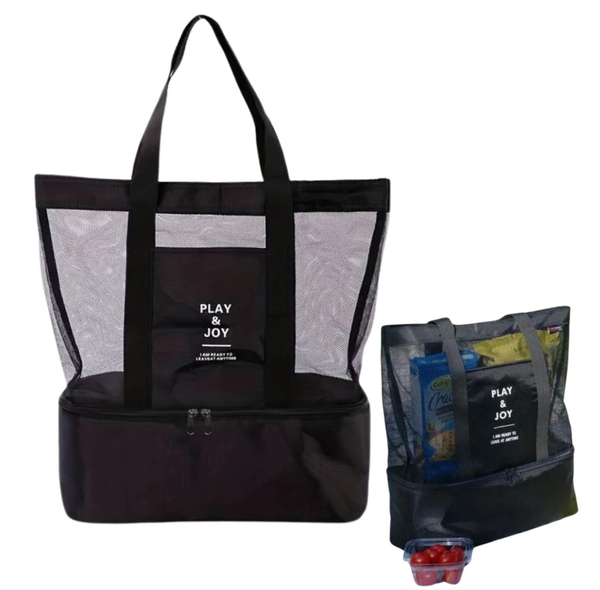 Termo paplūdimio krepšys K4, juodas N236