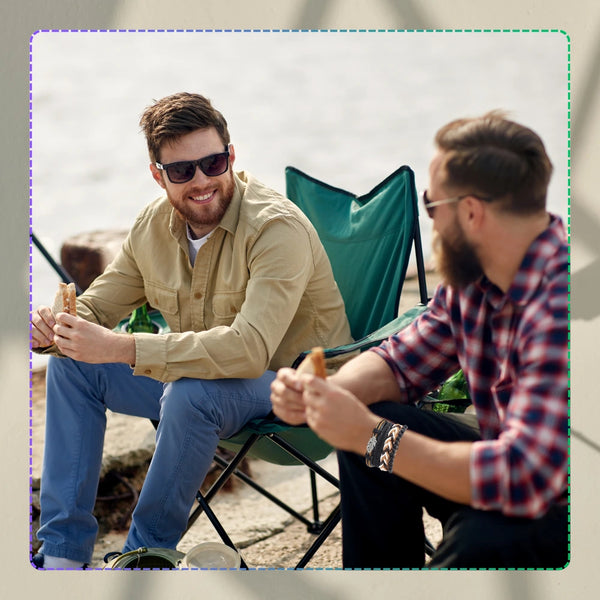 Vyrų apyrankių rinkinys su karoliukais ir pakabuku