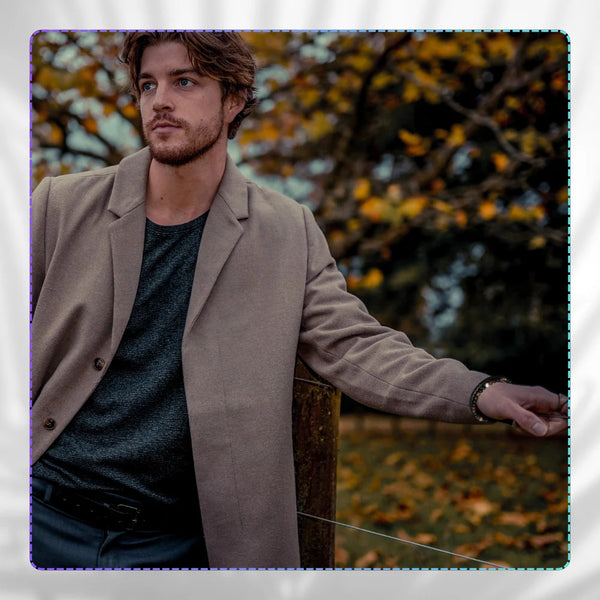 Vyriška odinė apyrankė su natūraliais akmenimis, magnetinis užsegimas