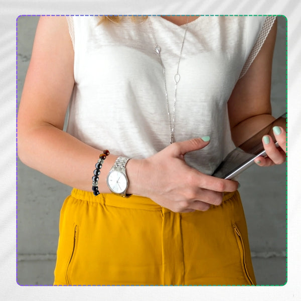 Apsauginė apyrankė: hematitas, tigro akis ir juodasis obsidianas