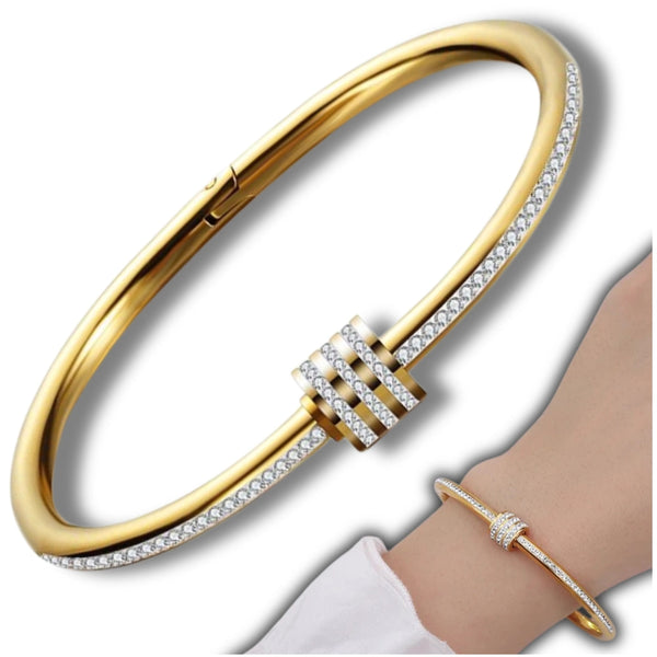 Auksinė standi apyrankė su cirkoniais