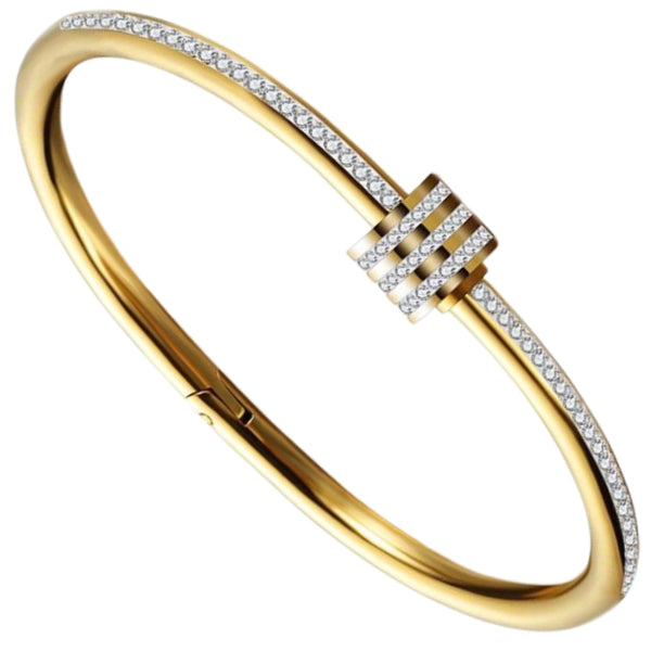 Auksinė standi apyrankė su cirkoniais