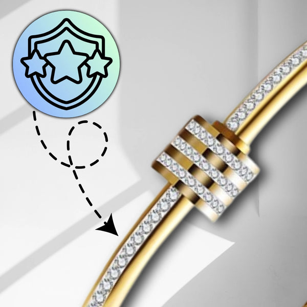 Auksinė standi apyrankė su cirkoniais