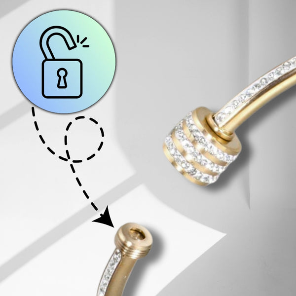 Auksinė standi apyrankė su cirkoniais