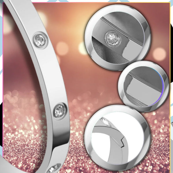 Sidabrinė standi apyrankė, chirurginis plienas 316L (spaustukas)