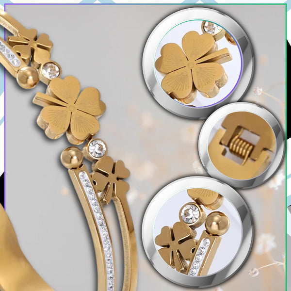 Auksinės spalvos apyrankė, chirurginis plienas (su užsegimu)