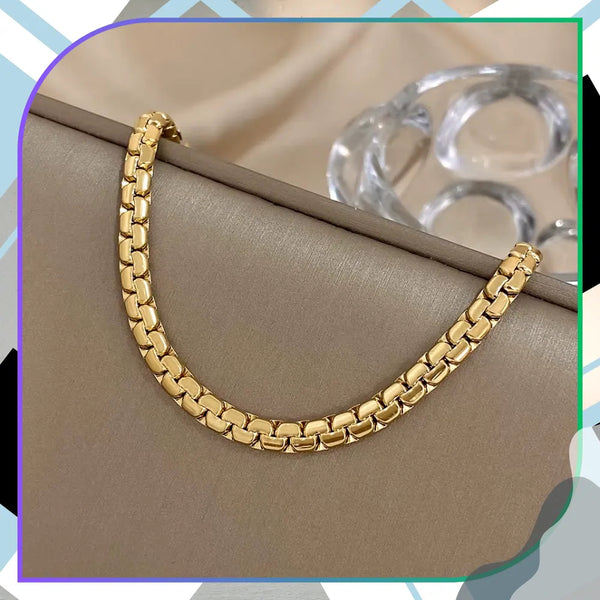 Auksuota apyrankė, chirurginis plienas 316L (17 cm + 5 cm)