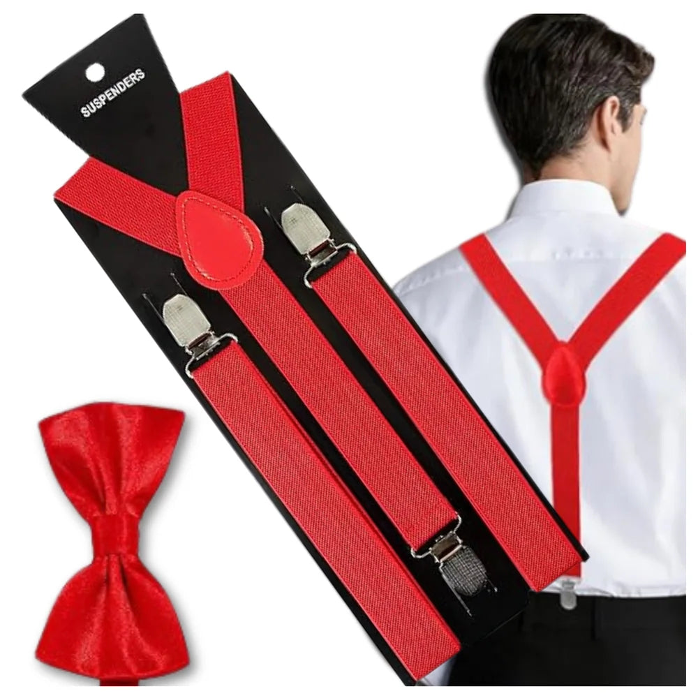 Raudoni vyriški petnešos ir peteliškė