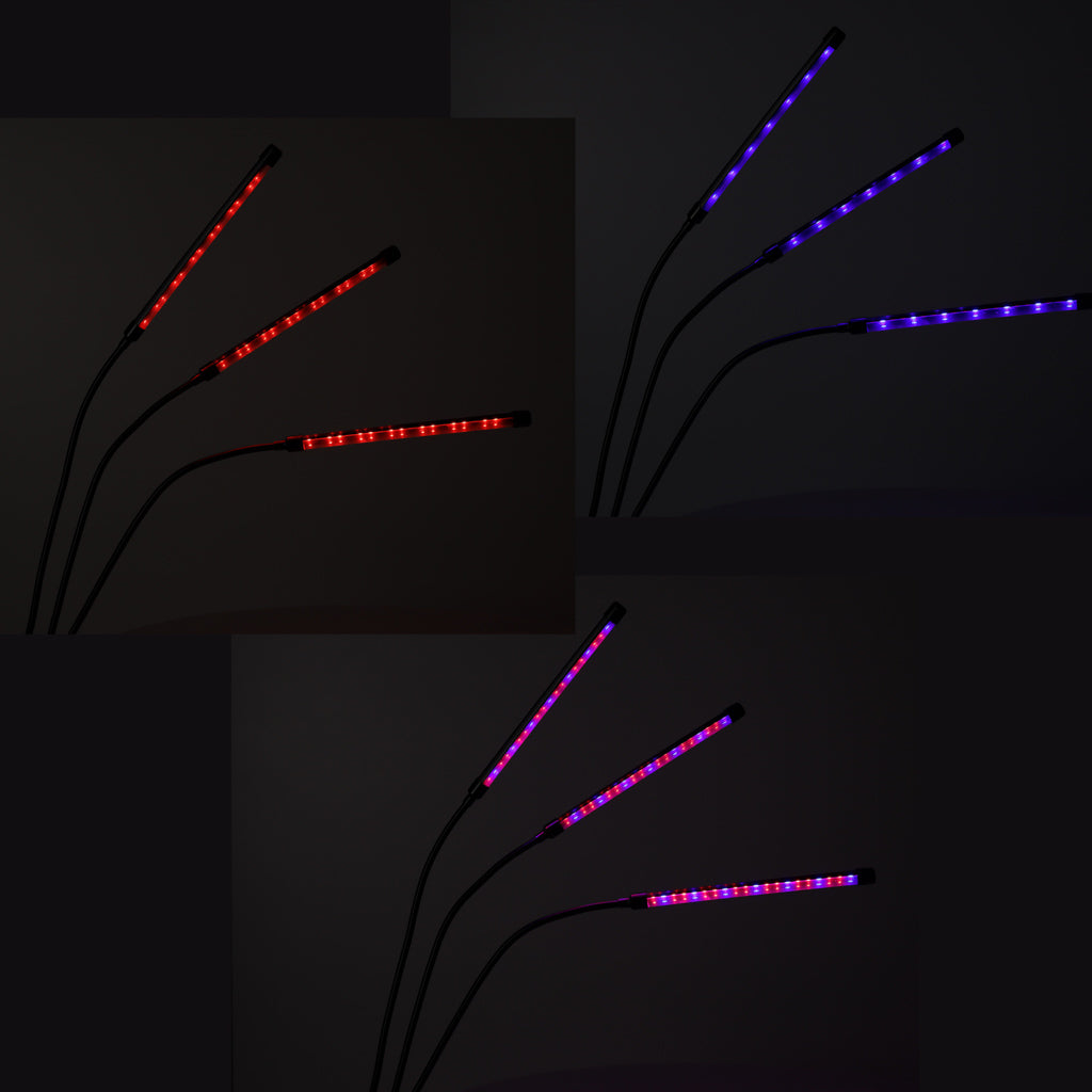 LED augalų auginimo lempa su 3 lemputėmis