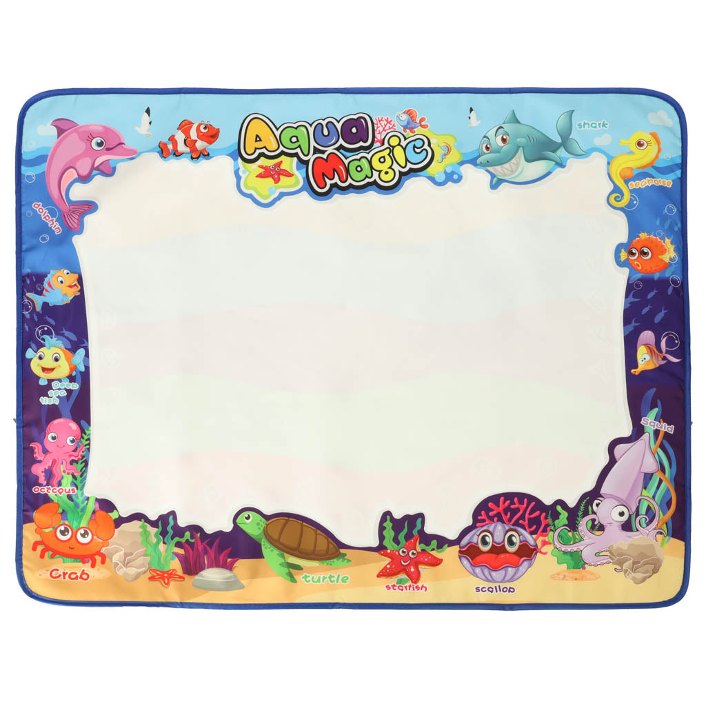 Vandens piešimo kilimėlis XXL su antspaudais ir trafaretais, 100 x 80 cm