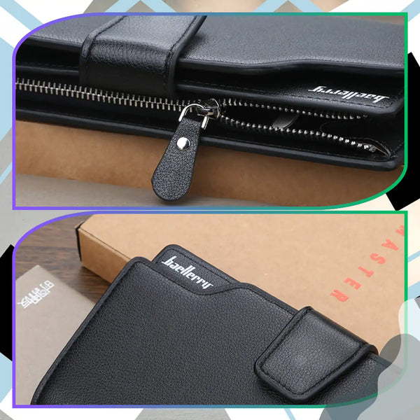 Vyriška didelė piniginė, juoda S516