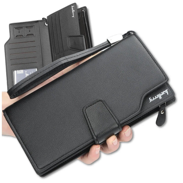 Vyriška didelė piniginė, juoda S516