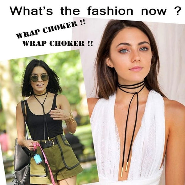Juodų chokerių rinkinys (10 vnt.)