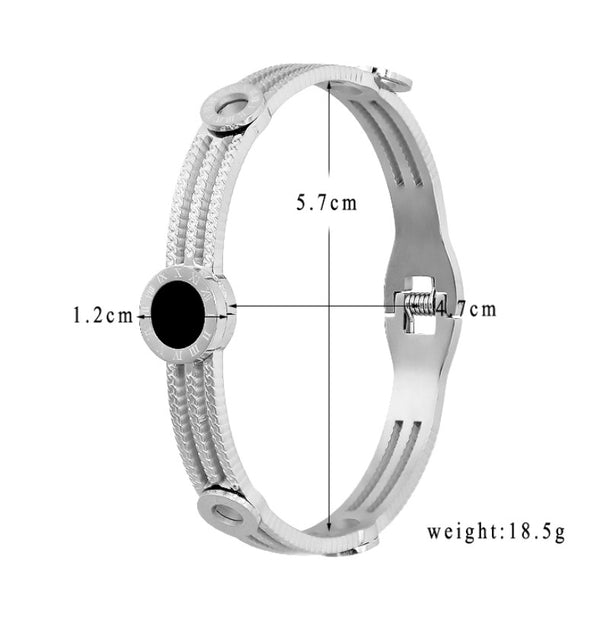 Sidabrinės spalvos apyrankė, chirurginis plienas