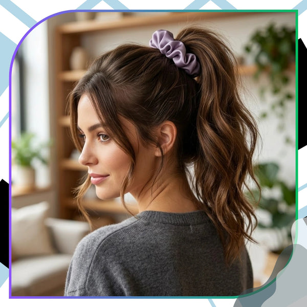 18 vnt. satininės plaukų gumytės, spalvų miksas