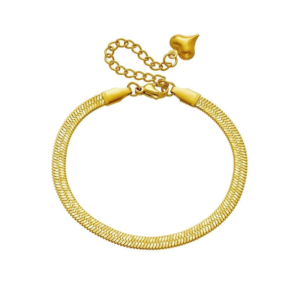 Auksinė gyvatės tipo apyrankė, chirurginis plienas