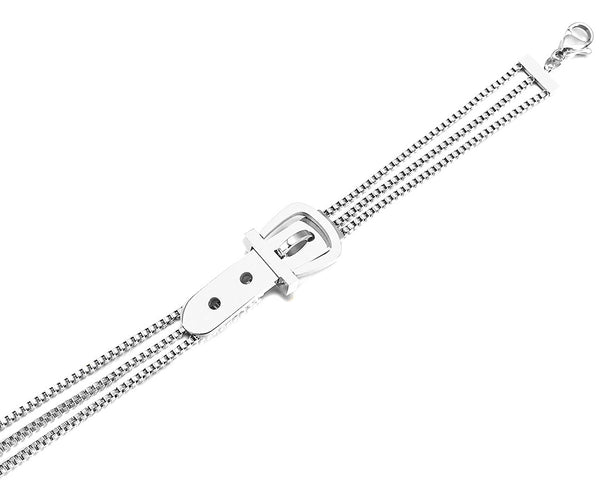 Sidabrinės spalvos elegantiška apyrankė, chirurginis plienas