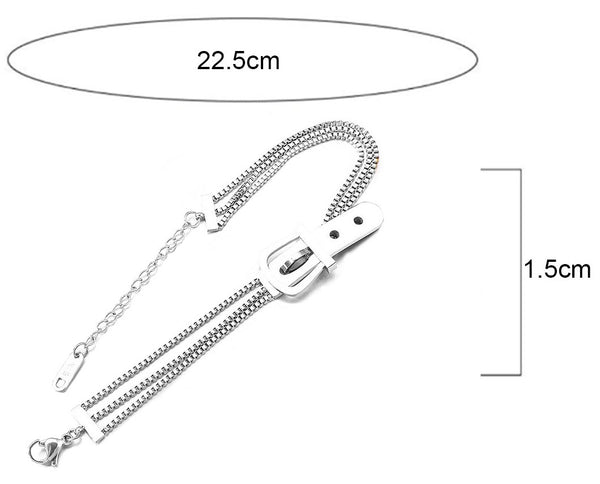 Sidabrinės spalvos elegantiška apyrankė, chirurginis plienas
