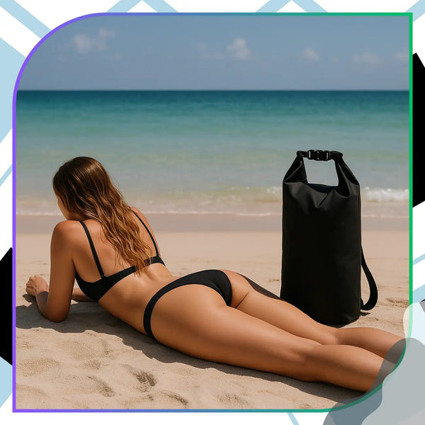 Vandeniui atspari didelė paplūdimio kuprinė 20l