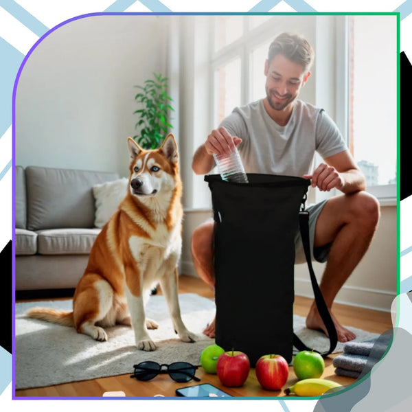 Vandeniui atspari didelė paplūdimio kuprinė 20l