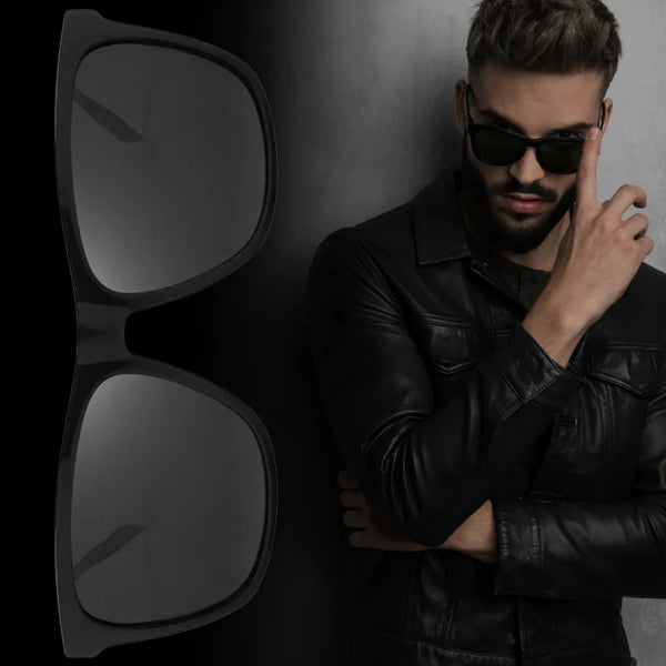 Poliarizuoti akiniai nuo saulės vyrams V61 juodi