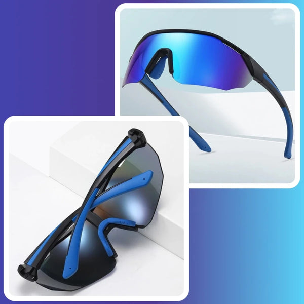 Poliarizuoti sportiniai akiniai nuo saulės vyrams B58 mėlyni