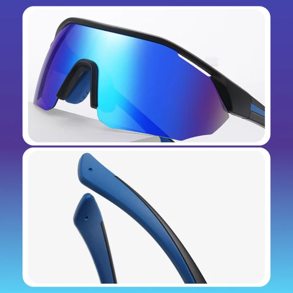 Poliarizuoti sportiniai akiniai nuo saulės vyrams B58 mėlyni