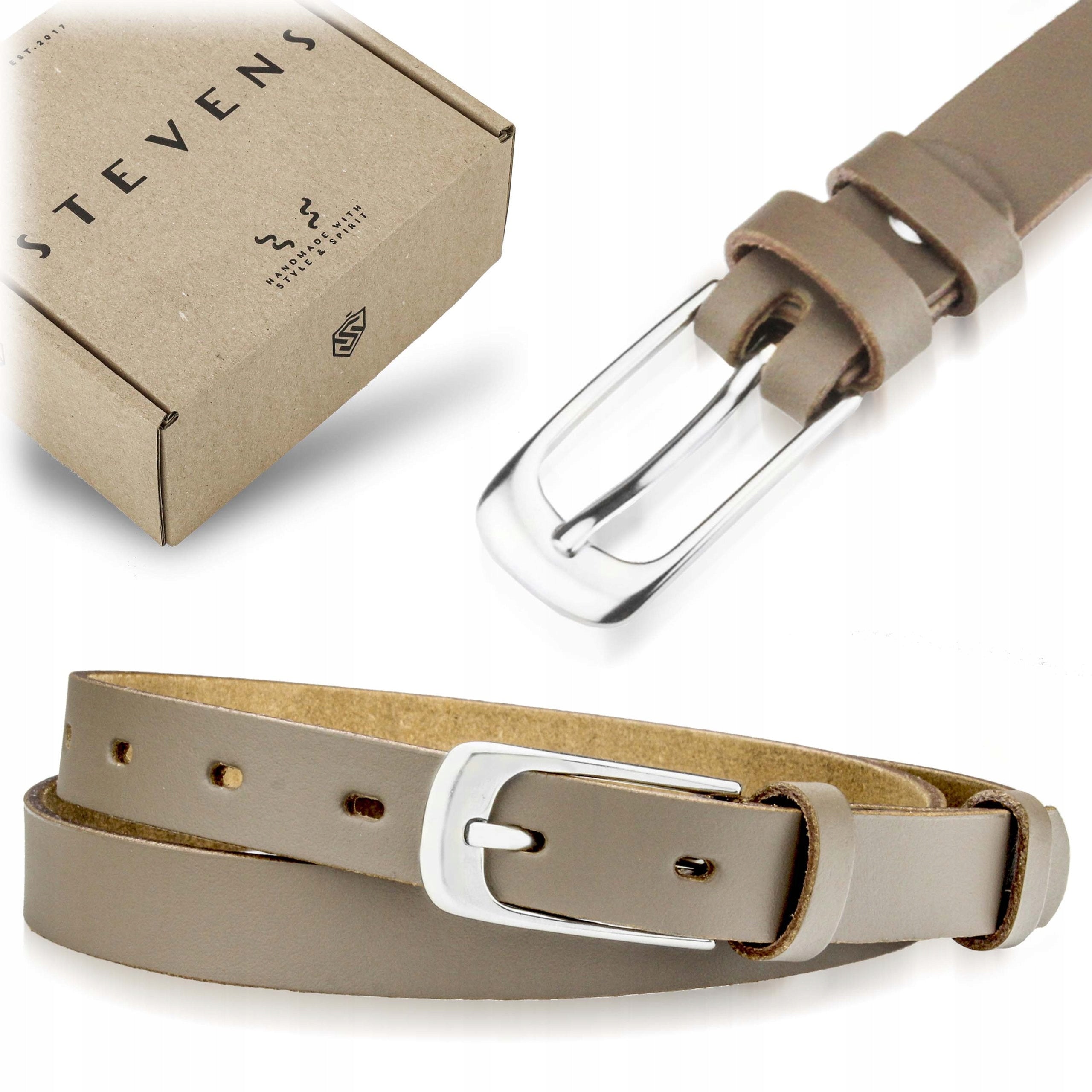 Odinis diržas moterims Stevens, smėlio spalvos