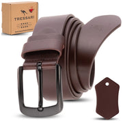 Vyriškas diržas, ruda natūrali oda, TRESSARI