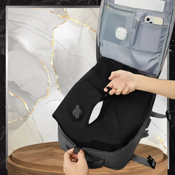 Kelioninė kuprinė BAD&BAGS, juoda, su USB