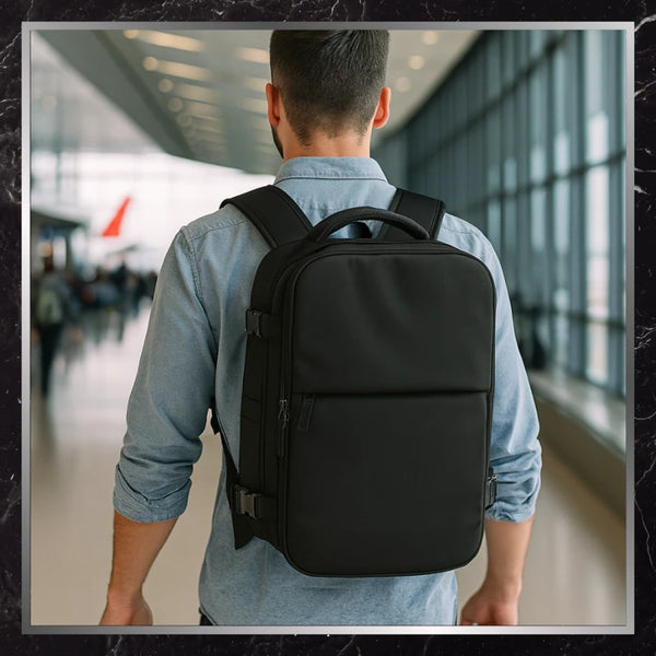 Kelioninė kuprinė BAD&BAGS, juoda, su USB