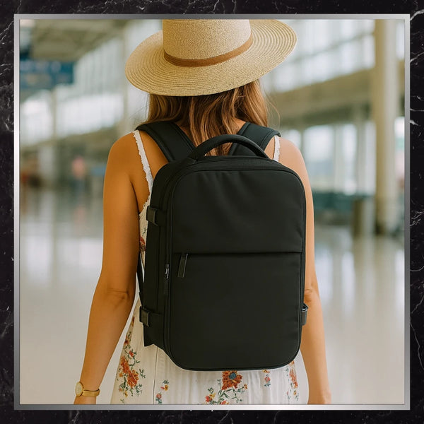 Kelioninė kuprinė BAD&BAGS, juoda, su USB