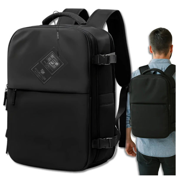 Kelioninė kuprinė BAD&BAGS, juoda, su USB