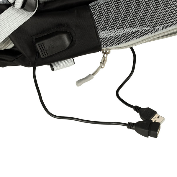 Kelioninė rankinio bagažo kuprinė su USB, juoda