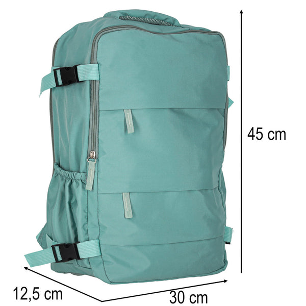 Turistinė kelioninė kuprinė rankiniam bagažui 45×30 cm, žalia