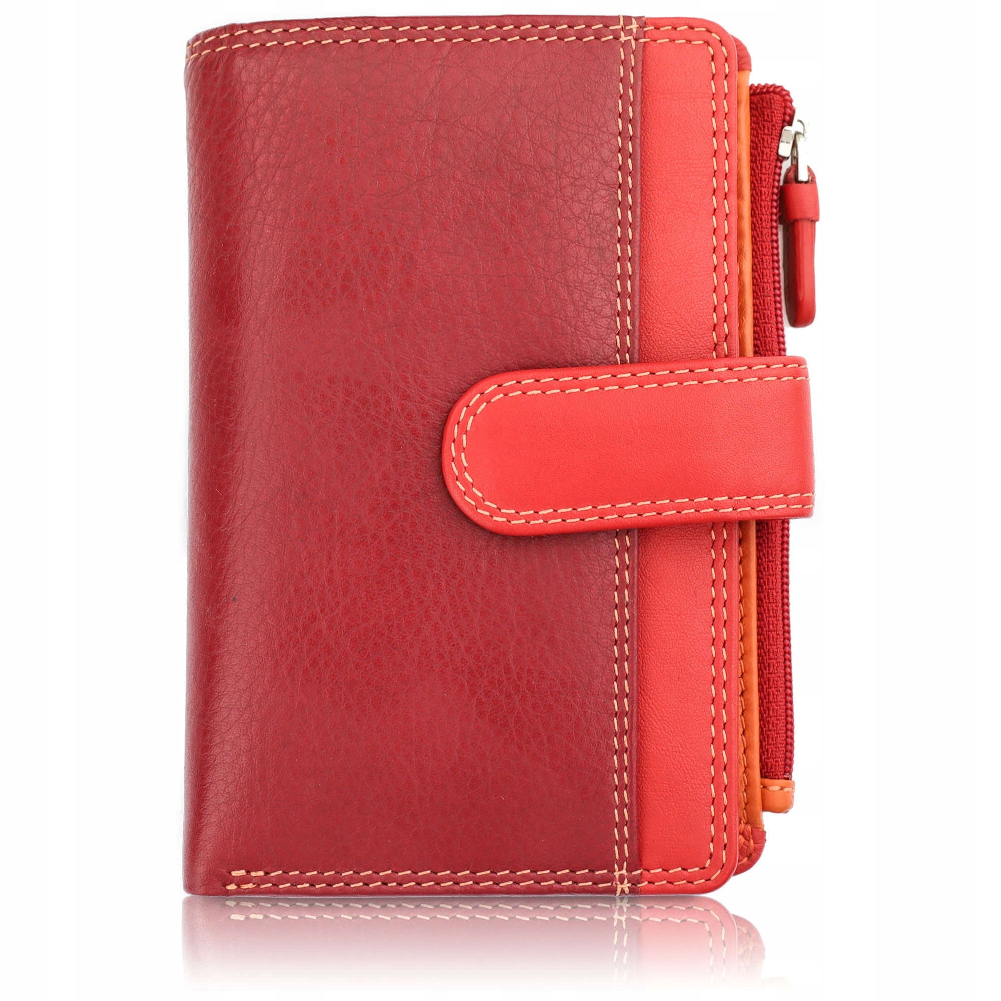 Natūralios odos piniginė moterims Visconti RB-97, raudona N18