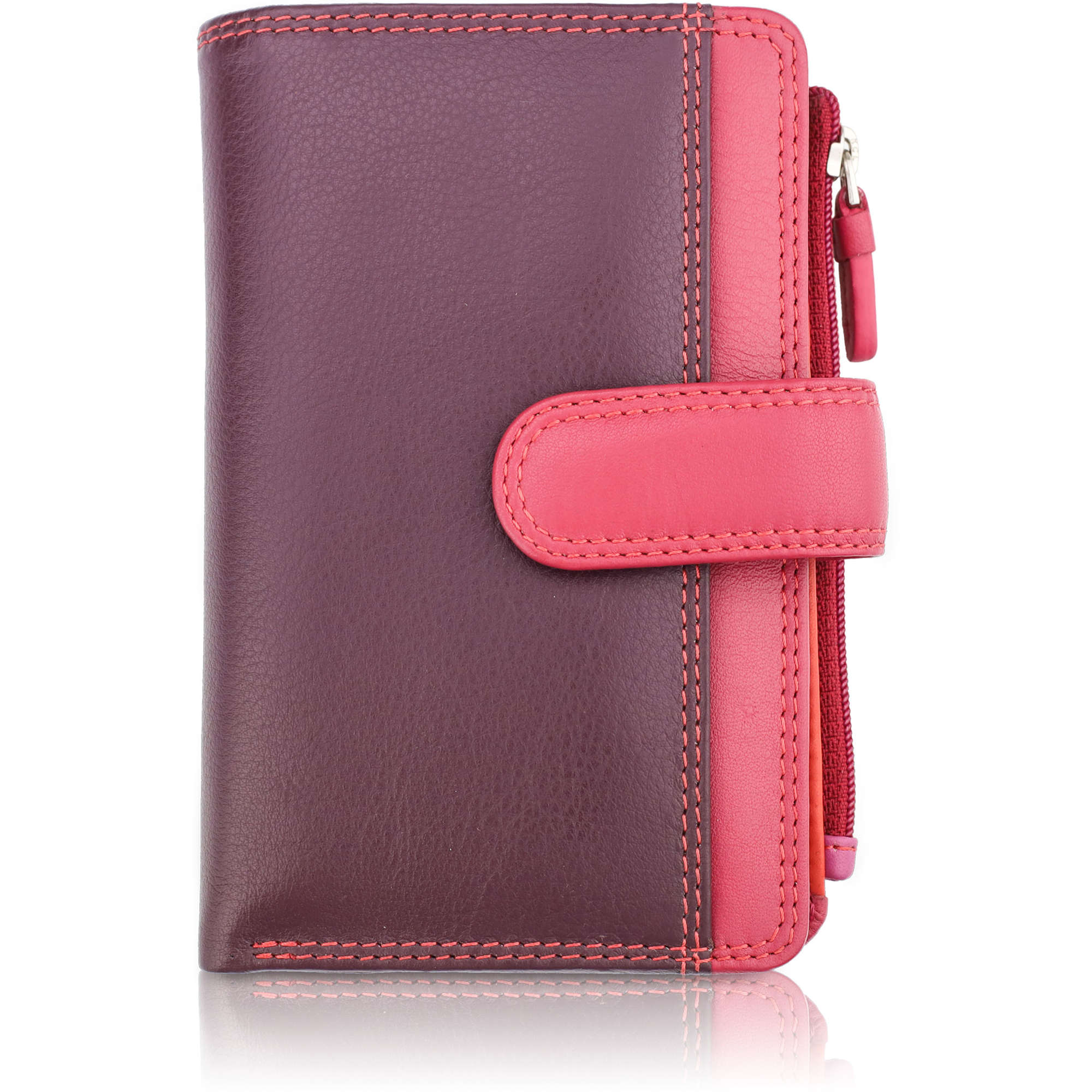 Natūralios odos piniginė moterims Visconti RB-97, rožinė N20