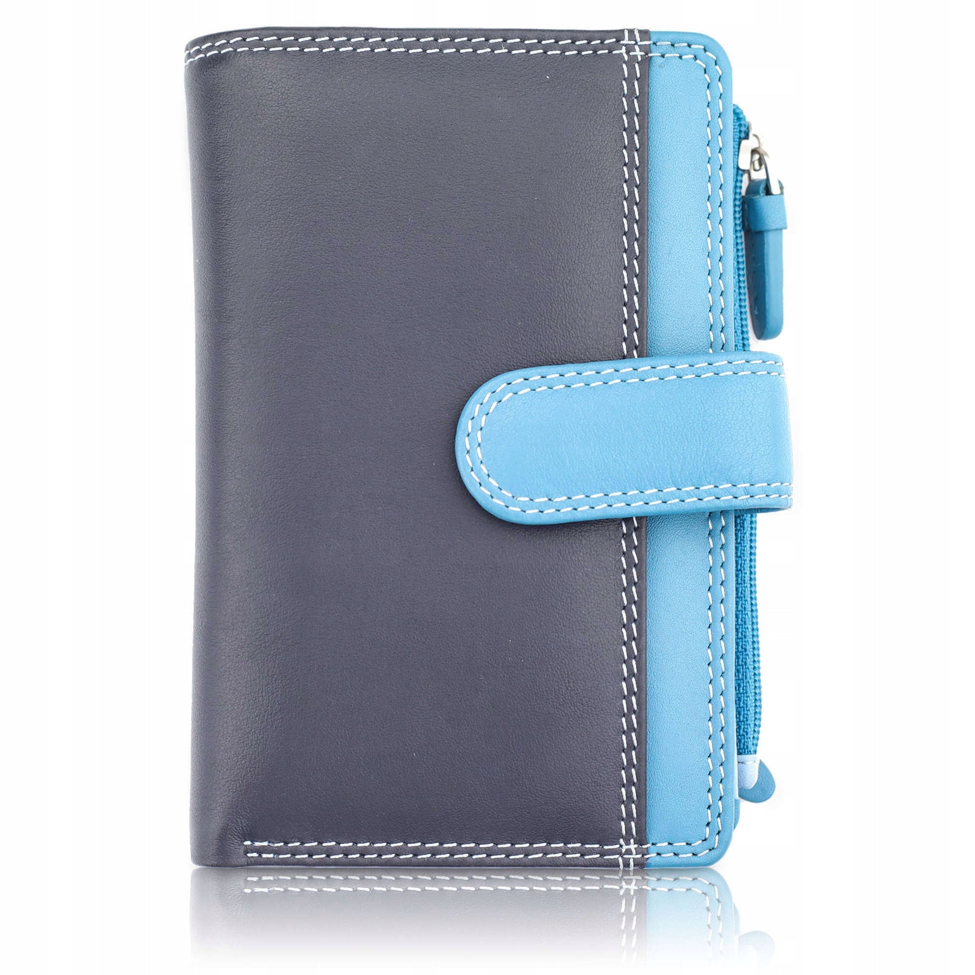 Natūralios odos piniginė moterims Visconti RB-97, mėlyna N17