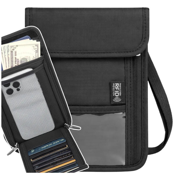 Juoda RFID paso rankinė per petį