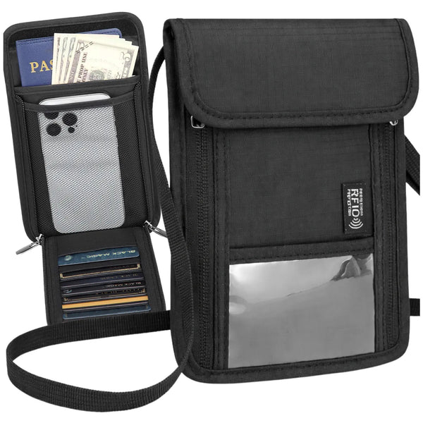 Juoda RFID paso rankinė per petį