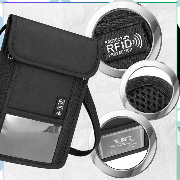 Juoda RFID paso rankinė per petį