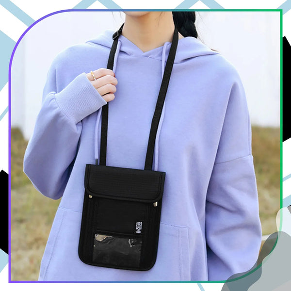 Juoda RFID paso rankinė per petį