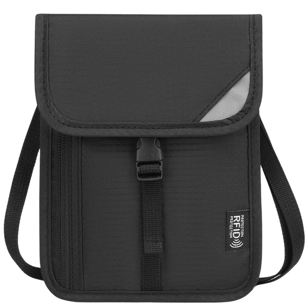 Kelioninis dokumentų dėklas RFID, juodas