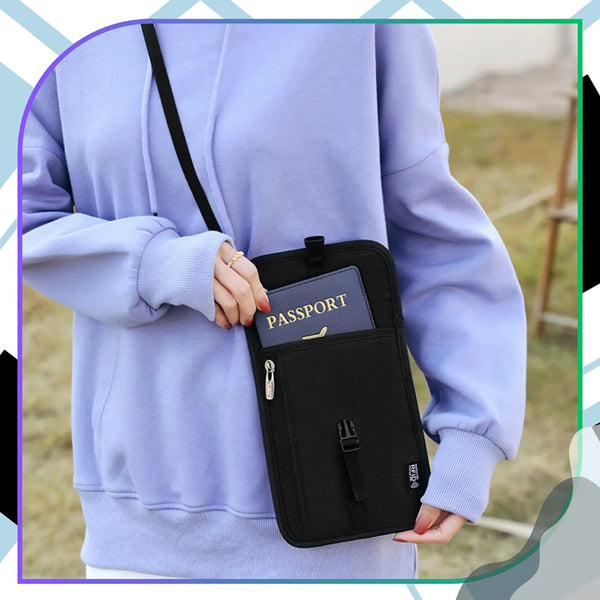 Kelioninis dokumentų dėklas RFID, juodas