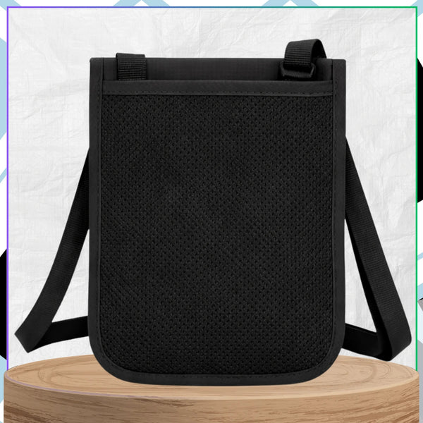 RFID dokumentų dėklas ant kaklo, juodas, poliesteris