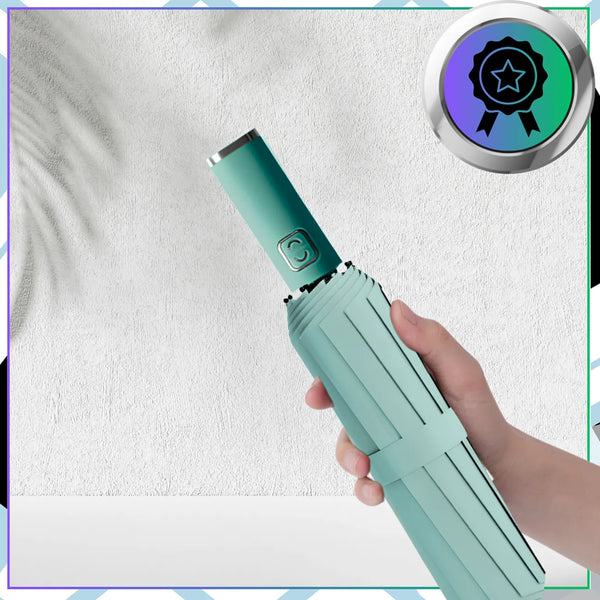 Skėtis, žalias, automatinis, ANTI-UV, sustiprintas